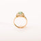 Bague 52 Bague marguerite ancienne en or rose, émeraude et diamants 58 Facettes LMB-357