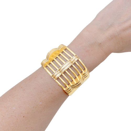 Bracelet Bracelet manchette en or rose 58 Facettes 35727