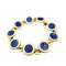 Bracelet Bracelet vintage en or jaune, lapis-lazuli et diamants 58 Facettes 35801