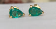 Boucles d'oreilles ALGT - Boucles d'oreilles en or jaune et émeraudes 58 Facettes earrings