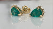 Boucles d'oreilles ALGT - Boucles d'oreilles en or jaune et émeraudes 58 Facettes earrings