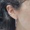 Boucles d'oreilles créoles en or blanc 18k et diamants 58 Facettes PE675