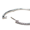Boucles d'oreilles créoles en or blanc 18k et diamants 58 Facettes PE675