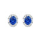 Boucles d'oreilles Boucles d'oreilles en or blanc 18K, saphirs et diamants 58 Facettes GER1017WG
