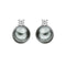 Boucles d'oreilles Aitches Underwater - Boucles d'oreilles en or blanc, perles de Tahiti et diamants 58 Facettes GER1327WG