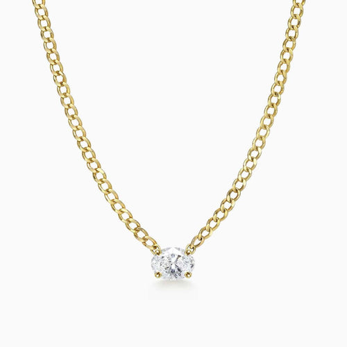 Collier Cuban City - Collier Cuban Link en or 18K et diamant 58 Facettes GPD1019YG