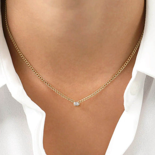 Collier Cuban City - Collier Cuban Link en or 18K et diamant 58 Facettes GPD1019YG