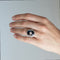 Bague 61 Art déco - Bague cocktail en platine, saphir naturel et diamants 58 Facettes RI-1064