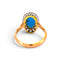 Bague 54 Bague victorienne en or 18 carats, turquoise naturelle et diamants 58 Facettes RI-1055