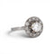 Bague 50 Art déco - Bague halo en or blanc, platine et diamants 58 Facettes RI-1062