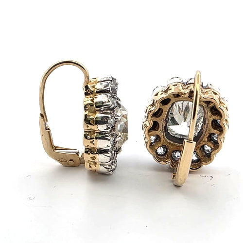 Boucles d'oreilles Boucles d'oreilles victoriennes en or jaune 18 ct et diamants 58 Facettes 429/26 N