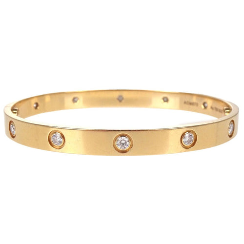Bracelet Cartier Love - Bracelet en or rose 18K et diamants 58 Facettes qj4ed333p4