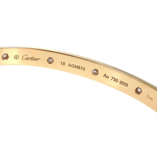 Bracelet Cartier Love - Bracelet en or rose 18K et diamants 58 Facettes qj4ed333p4