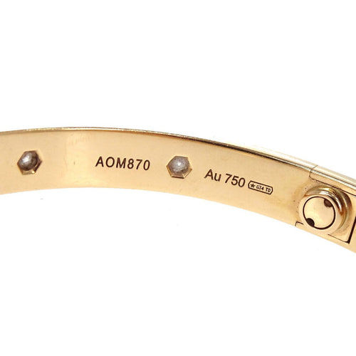 Bracelet Cartier Love - Bracelet en or rose 18K et diamants 58 Facettes qj4ed333p4