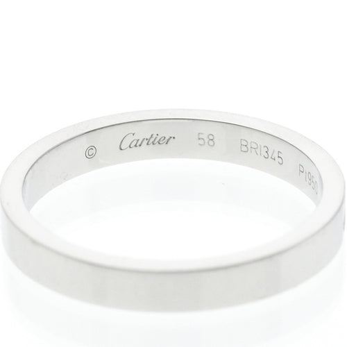 Bague 58 Cartier C de Cartier - Alliance en platine avec diamant 58 Facettes sf0e426lkh