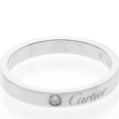 Bague 58 Cartier C de Cartier - Alliance en platine avec diamant 58 Facettes sf0e426lkh