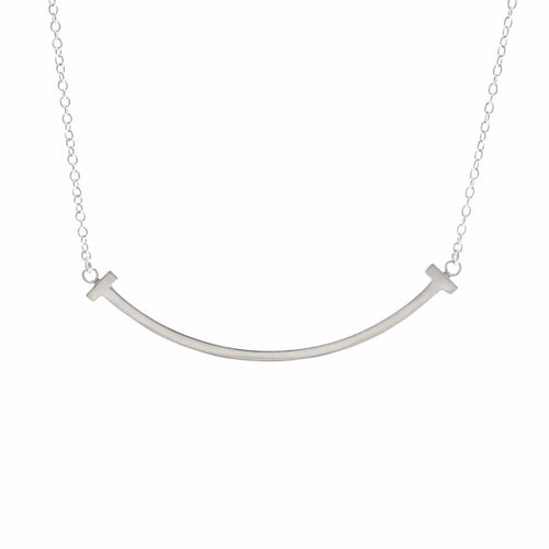Pendentif Tiffany & Co. T Smile - Pendentif en or blanc 58 Facettes cjc863j1dk