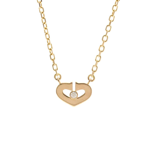 Pendentif Cartier C Heart - Pendentif en or rose 18K et diamant 58 Facettes myelnukz6k