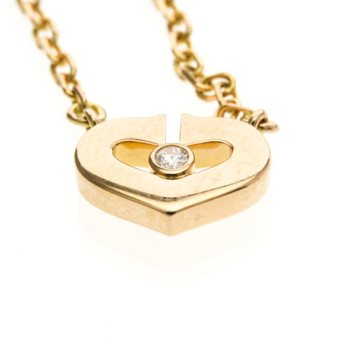 Pendentif Cartier C Heart - Pendentif en or rose 18K et diamant 58 Facettes myelnukz6k