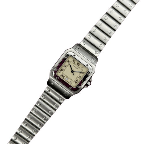 Cartier Santos Galbée - Montre 1564 en acier à index appliqués