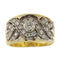 59 Bague en or jaune et blanc avec diamants 58 Facettes G3981