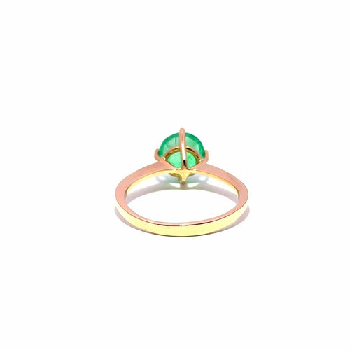 Bague 58 Bague solitaire en or jaune avec émeraude colombienne 58 Facettes 50475