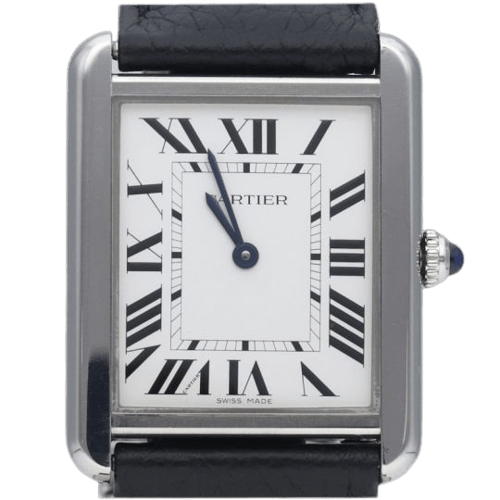 Montre Cartier Tank Solo - Montre quartz bracelet cuir 58 Facettes MT47213