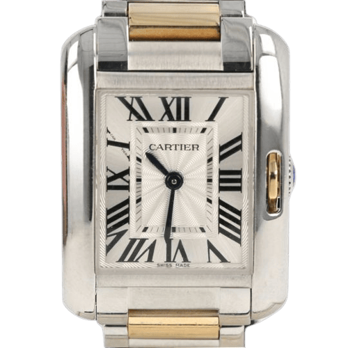 Cartier Tank Anglaise - Montre en acier et or jaune 58 Facettes MT47189