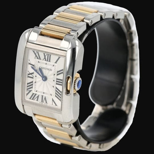 Cartier Tank Anglaise - Montre en acier et or jaune 58 Facettes MT47189