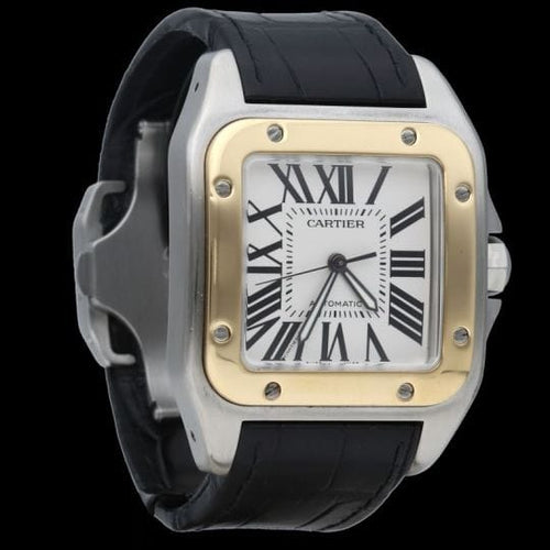 Cartier Santos 100XL - Montre en acier et or jaune 58 Facettes MT47169
