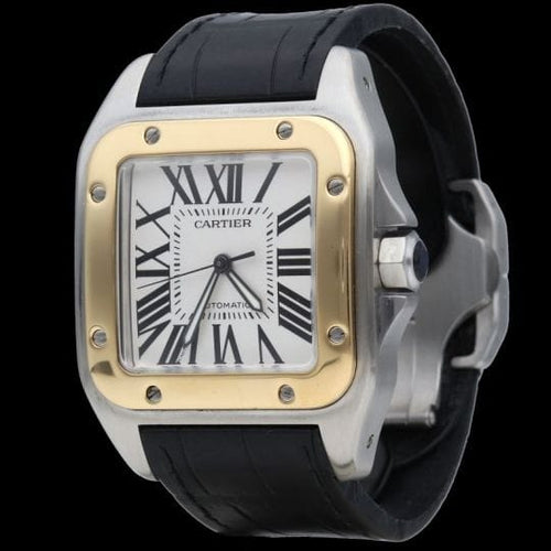 Cartier Santos 100XL - Montre en acier et or jaune 58 Facettes MT47169