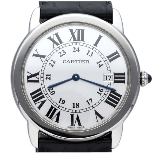 Montre Cartier Ronde Solo - Montre 36 mm en acier 58 Facettes MT47194
