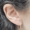 Boucles d'oreilles créoles en or 18k et diamants 58 Facettes PE997