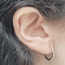 Boucles d'oreilles créoles en or 18k et diamants 58 Facettes PE997
