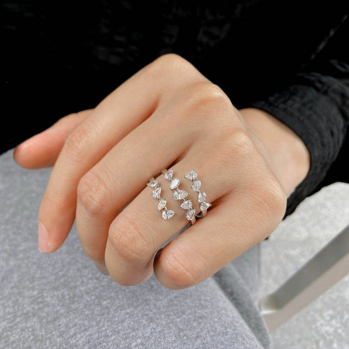 53 Aitches Teide - Bague en or blanc et diamants poire 58 Facettes GBR1069WG