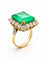 53 Bague ancienne en or jaune, émeraude et diamants 58 Facettes ba