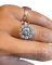 Fleur - Bague marguerite en platine, or blanc et diamants