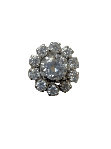 Fleur - Bague marguerite en platine, or blanc et diamants