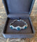 Bracelet vintage en or gris, platine, zircons bleus et diamants 58 Facettes