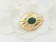Pendentif émeraude naturelle et diamants en or jaune 58 Facettes
