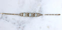 Art déco - Bracelet en or blanc, aigues-marines et diamants 58 Facettes