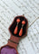 Boucles d'oreilles pendantes anciennes en or jaune, corail et émail noir 58 Facettes