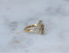 57 Toi et Moi - Bague en or jaune, platine et diamants 58 Facettes