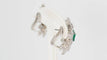 Boucles d'oreilles Boucles d’oreilles en or blanc 18 kt, diamants et émeraudes 58 Facettes 30089