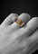 Bague 56 Premier - Bague pont en or jaune 18K et pierres multicolores 58 Facettes