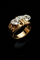 Bague 62 Bague style Art déco en or jaune et blanc 18K avec diamants 58 Facettes