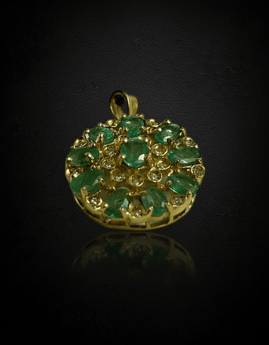 Pendentif - Smeraldi e diamants en or jaune