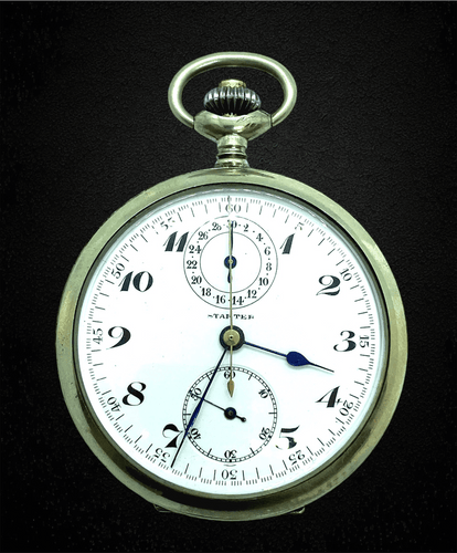 Montre Starter - Chronographe de poche en acier 58 Facettes