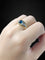 Bague 62 Bague bandeau en or jaune 18K avec saphir cabochon et diamants 58 Facettes