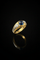 Bague 56 Bague - zaffiro cabochon et diamants en or jaune 58 Facettes